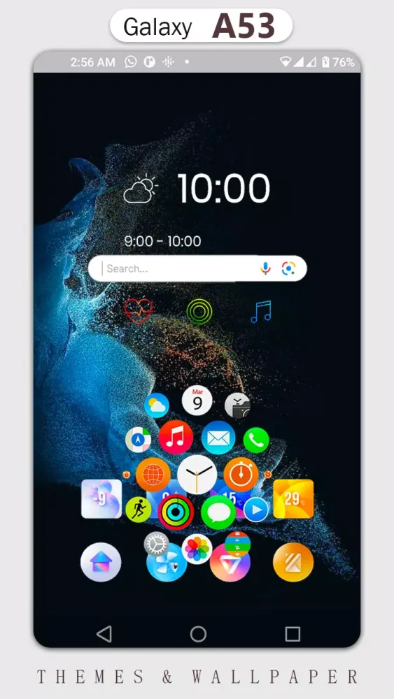 Capturas de tela do Galaxy A53 Launcher