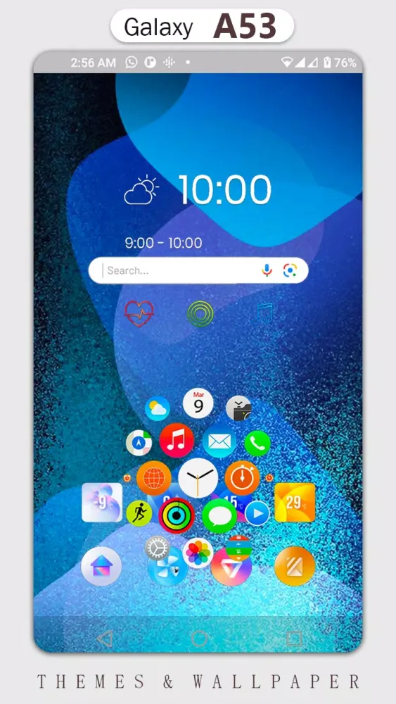 Capturas de tela do Galaxy A53 Launcher