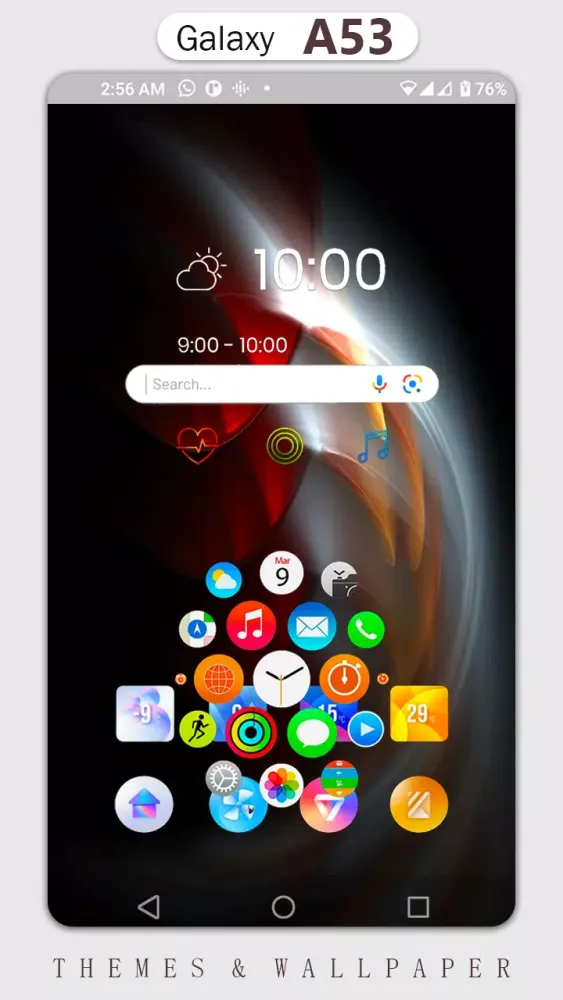 Capturas de tela do Galaxy A53 Launcher