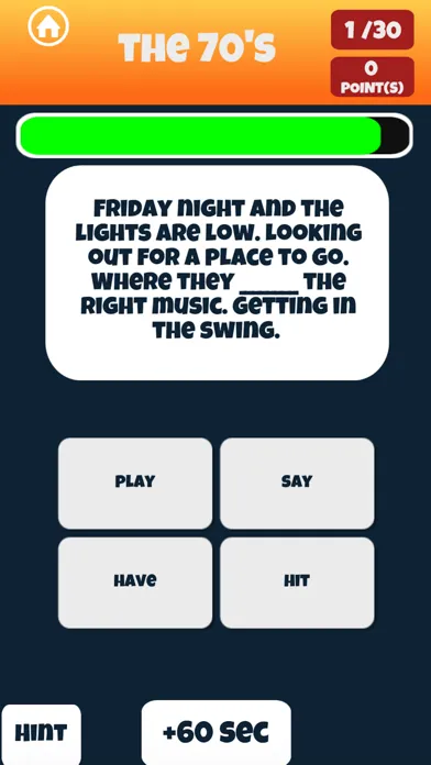 Tangkapan skrin Guess The Lyric