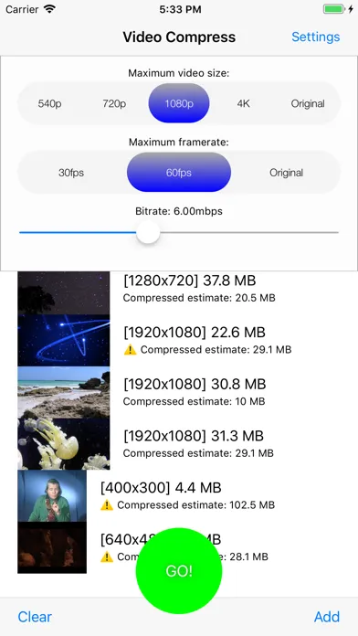 Zrzuty ekranu Video Compress & Resize