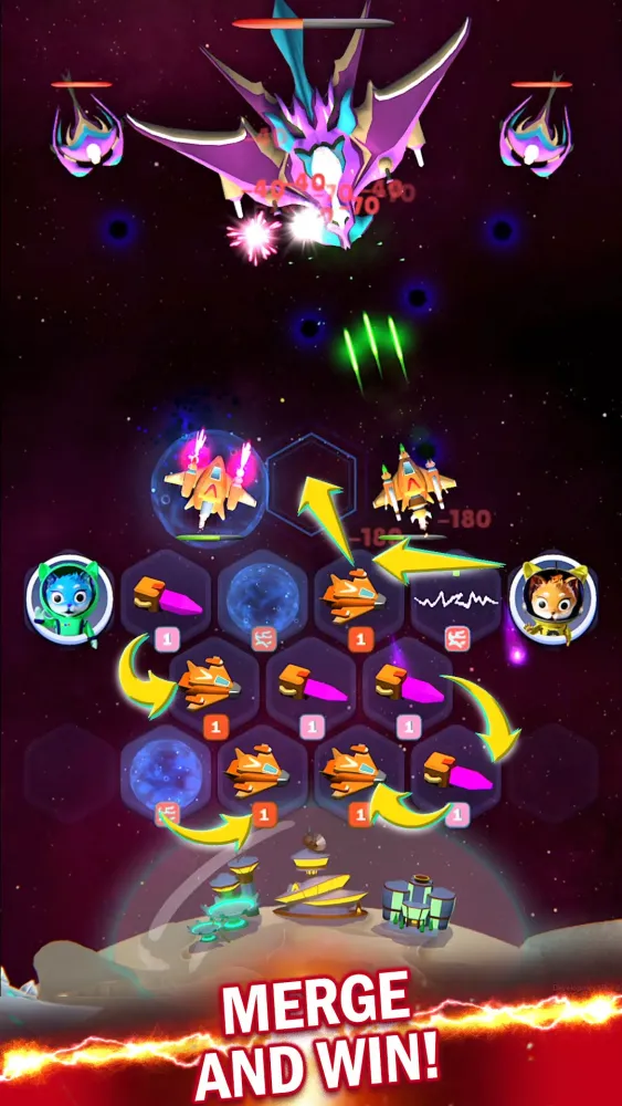 Скриншоты SpaceShips: Merge Shooter TD
