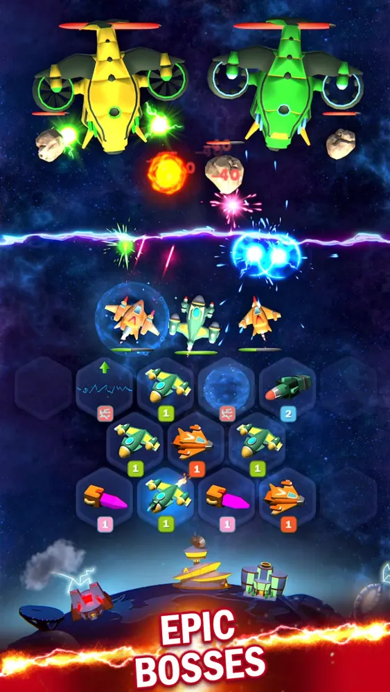 Скриншоты SpaceShips: Merge Shooter TD
