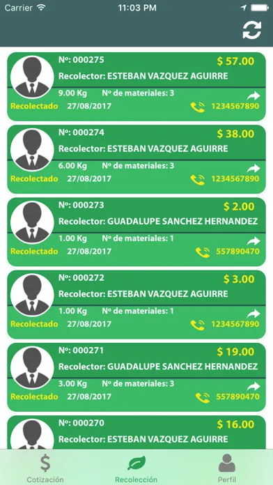 Tangkapan skrin GreenApp