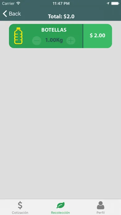 Tangkapan skrin GreenApp
