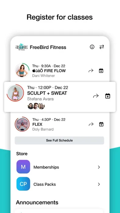 Capturas de pantalla de FreeBird Fitness