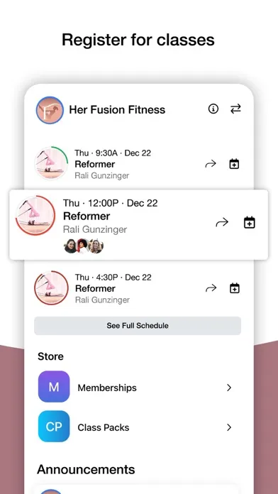 Capturas de tela do Her Fusion Fitness