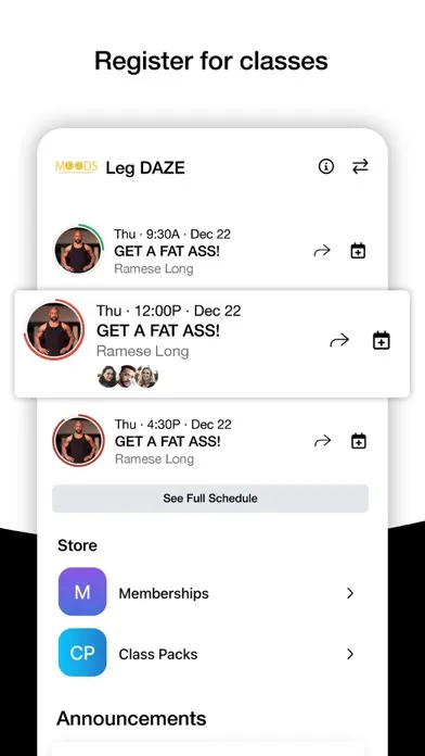 Tangkapan skrin The Mood Workouts