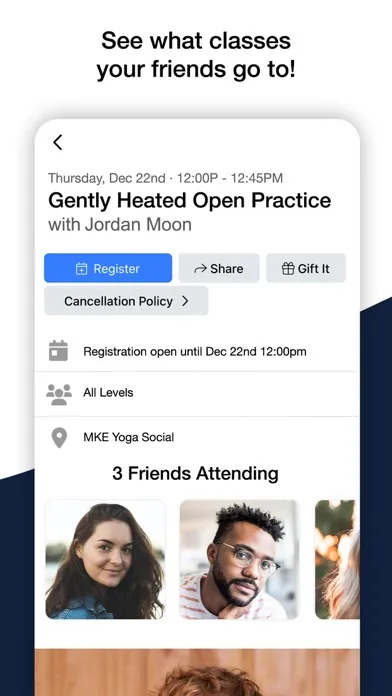 ภาพหน้าจอของ MKE Yoga Social