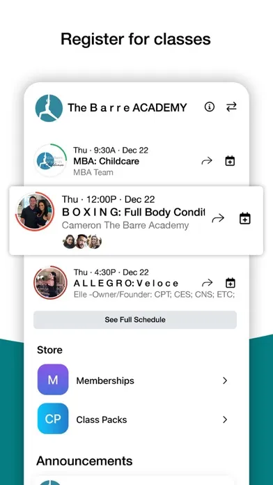 Screenshot di Barre ACADEMY