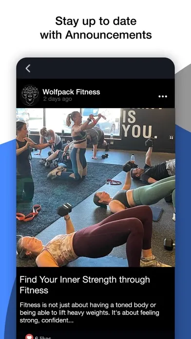 Capturas de tela do Wolfpack Fitness