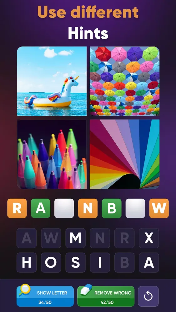 4 Pics Association Word Puzzle Screenshots