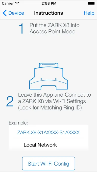 Zark Wifi Configuration سکرین شاٹس