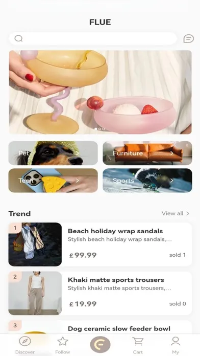 Capturas de tela do Flue-Shopping is easy