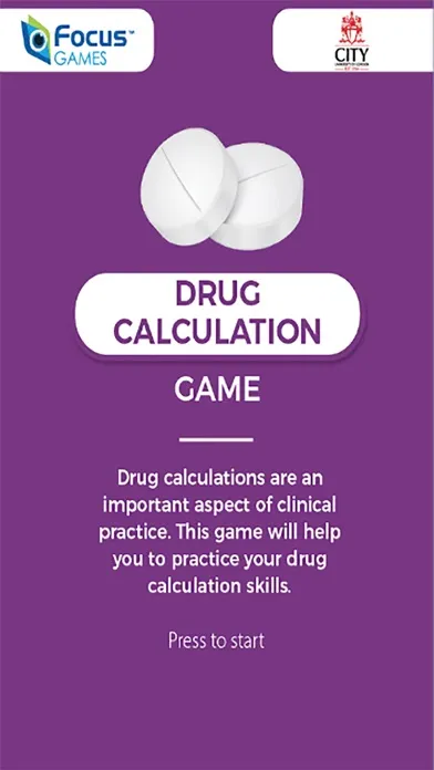 Captures d'écran de Drug Calculations Game
