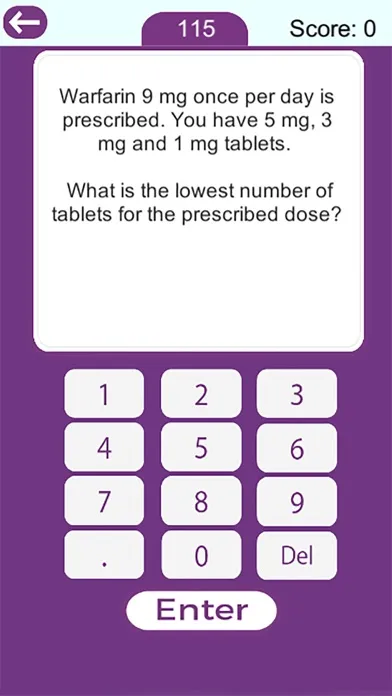 Captures d'écran de Drug Calculations Game