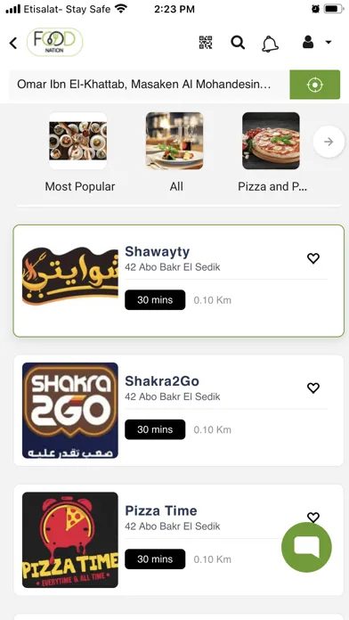 Tangkapan layar Food Nation Mena