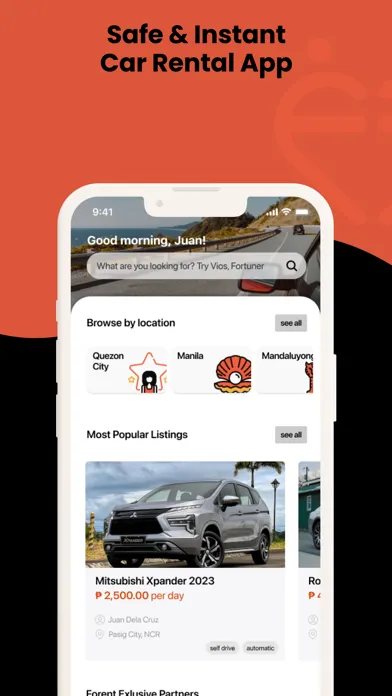 Forent - Rent cars near you سکرین شاٹس