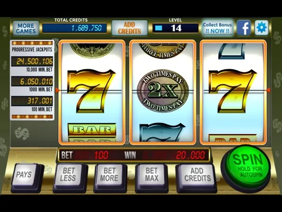 Ảnh chụp màn hình của Slots Vegas Casino iPad 