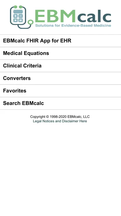EBMcalc Kidney Screenshots