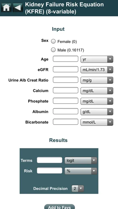 EBMcalc Kidney Screenshots
