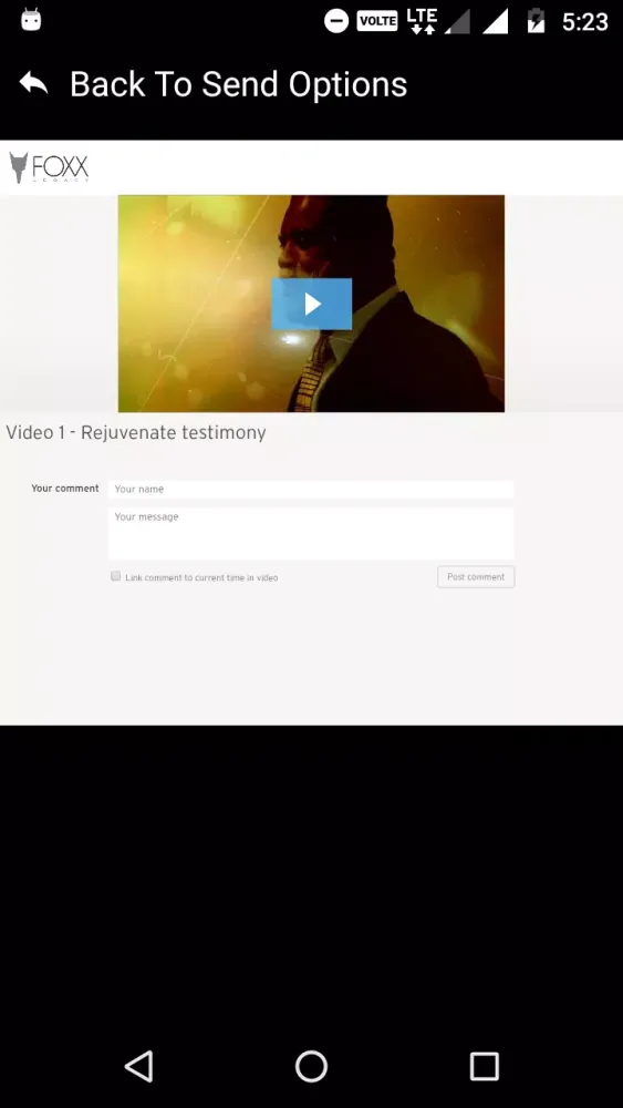Foxx Legacy Video Share App Screenshots