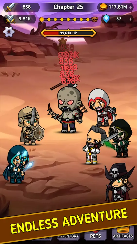 Zrzuty ekranu Tap Hero Clicker