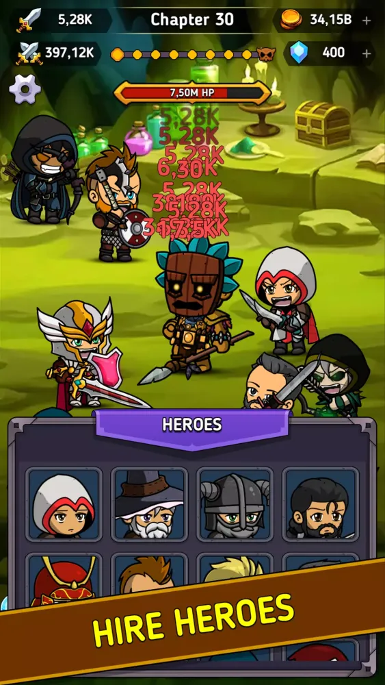 Zrzuty ekranu Tap Hero Clicker