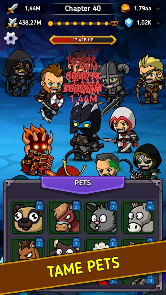 Zrzuty ekranu Tap Hero Clicker