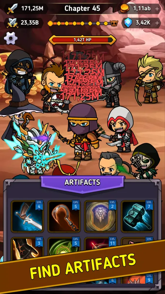 Zrzuty ekranu Tap Hero Clicker