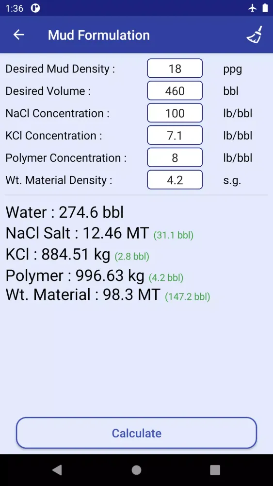 Drilling Fluids App स्क्रीनशॉट