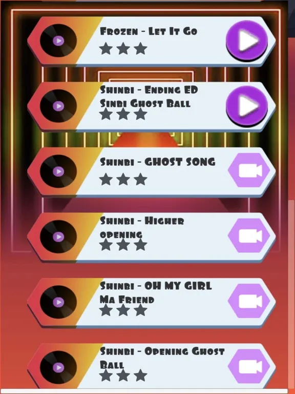 Capturas de tela do Shinbi House Tiles Hop Song iPad