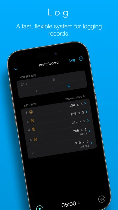 Lift Assist – Training Log Ekran Görüntüleri
