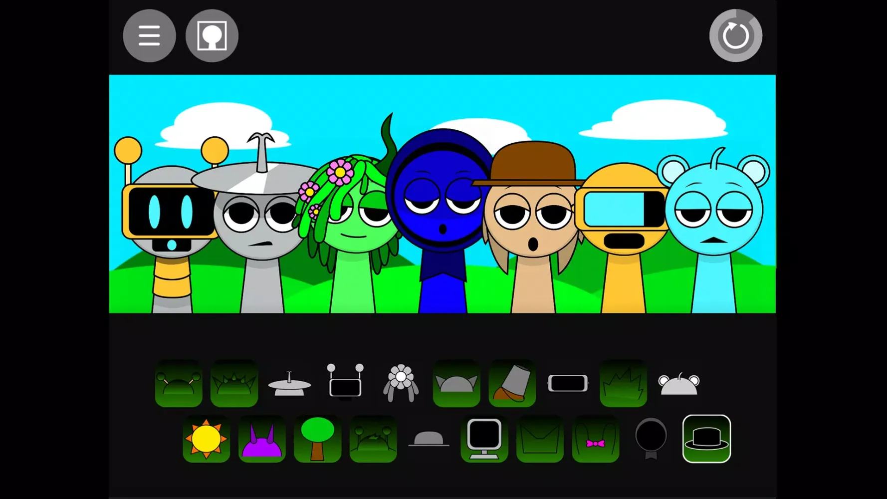 Tangkapan layar Sprunki & Sprunk Zombie Music