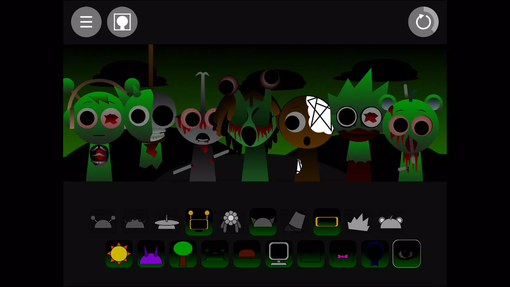 Tangkapan layar Sprunki & Sprunk Zombie Music