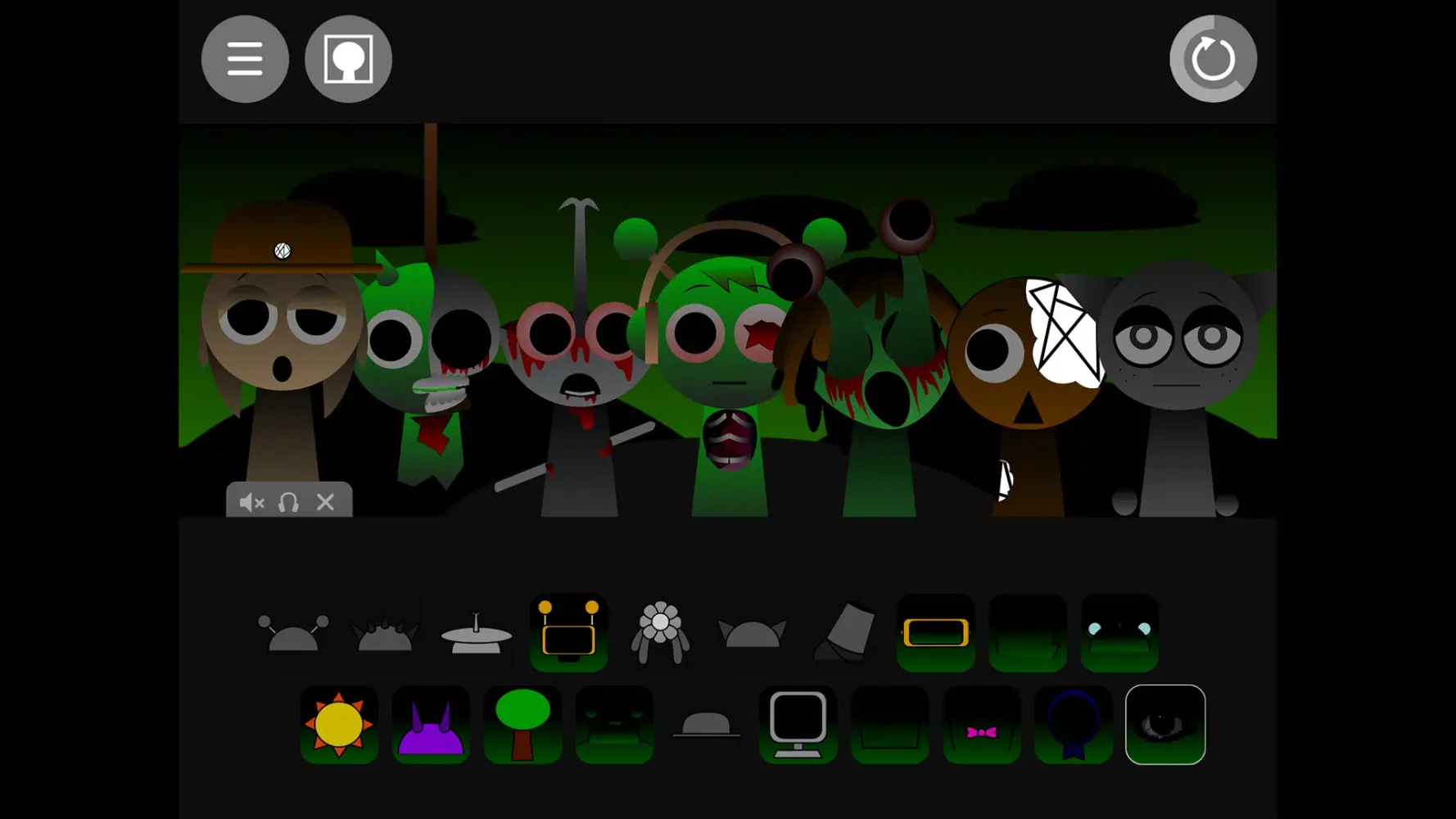 Tangkapan layar Sprunki & Sprunk Zombie Music