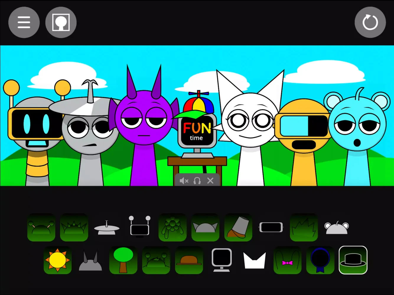 Tangkapan layar Sprunki & Sprunk Zombie Music