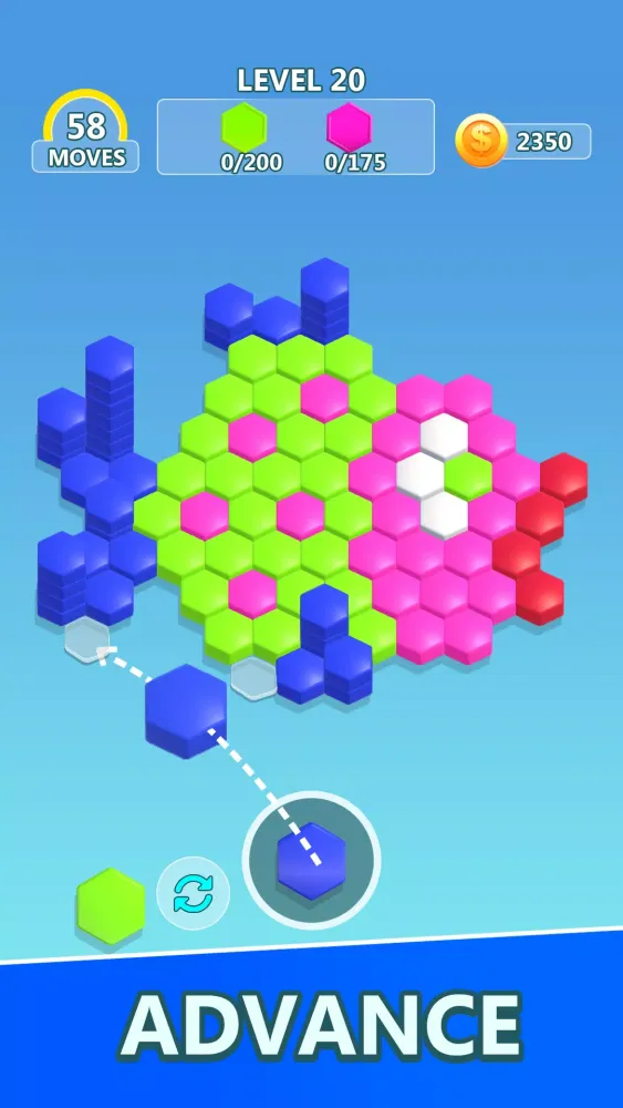 Ảnh chụp màn hình của Hexa Drop