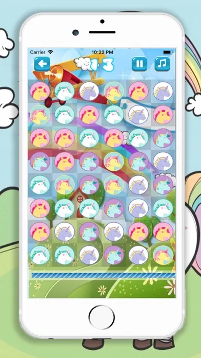 Tangkapan skrin Cute Little Unicorn Match3