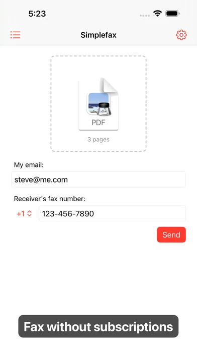Capturas de pantalla de Simplefax - fax app