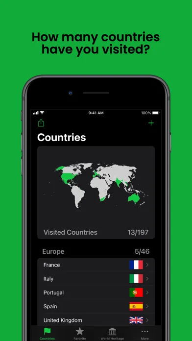 ภาพหน้าจอของ VoyageX | Visited Countries