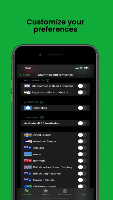 ภาพหน้าจอของ VoyageX | Visited Countries