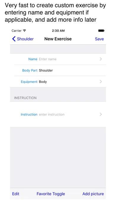 Tangkapan layar iGymTrack