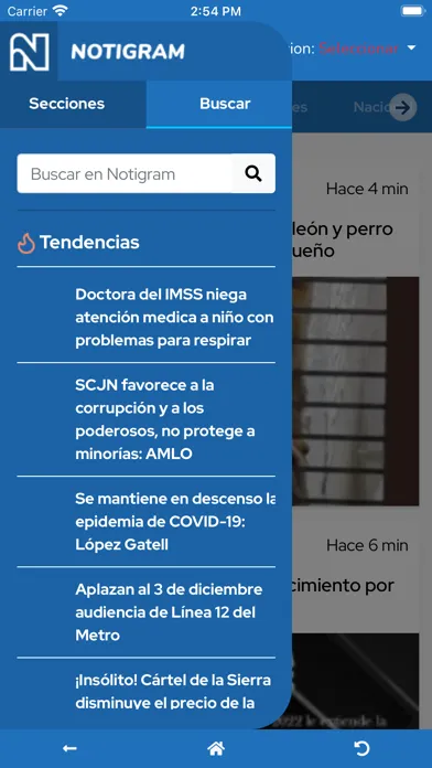 Captures d'écran de Notigram