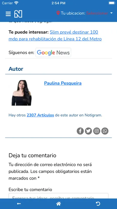 Captures d'écran de Notigram