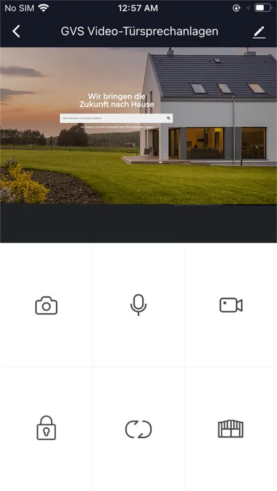 Capturas de tela do GVS Smart Home