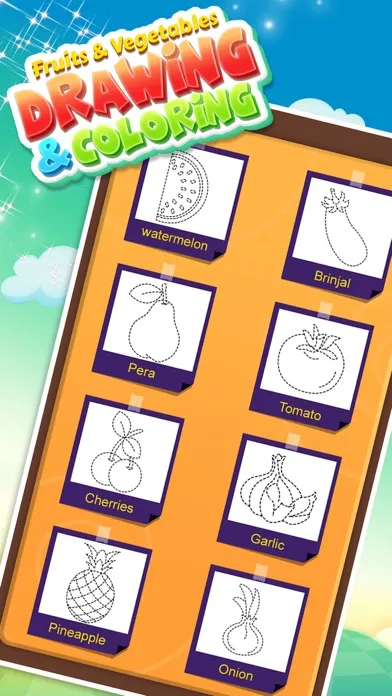 Fruits and Vegetable Coloring Screenshots