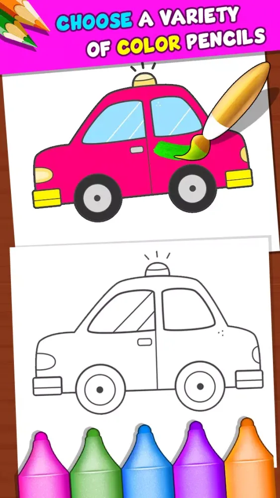 Vehicles Coloring Drawing Book Screenshots
