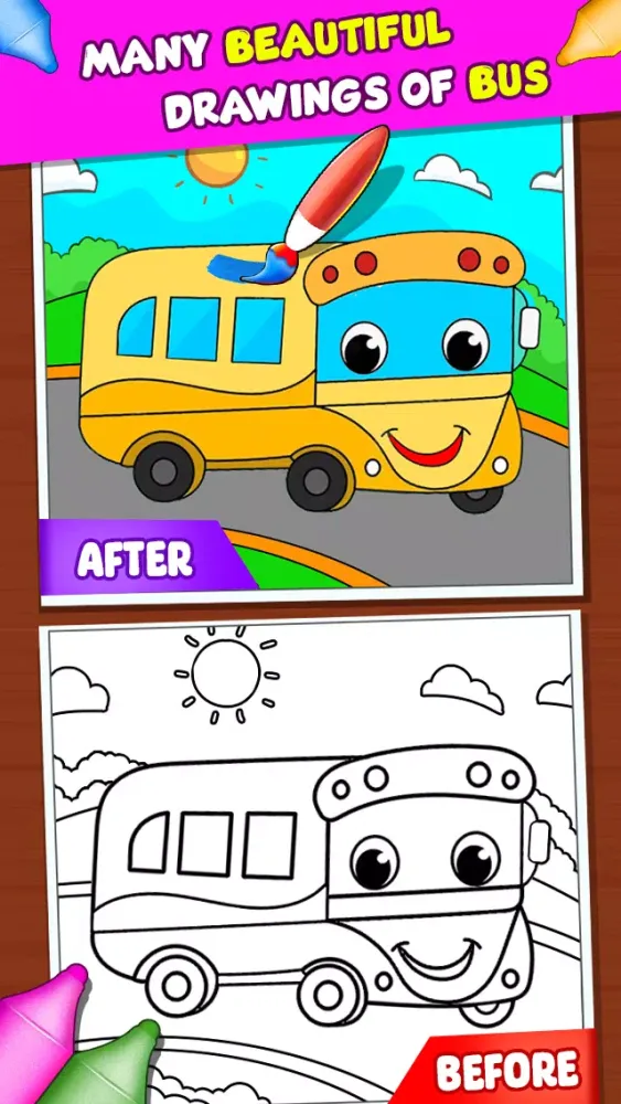 Vehicles Coloring Drawing Book Screenshots
