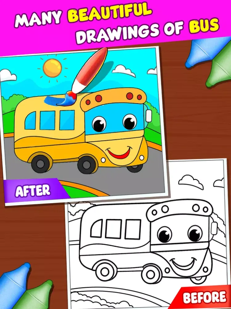 Vehicles Coloring Drawing Book Screenshots
